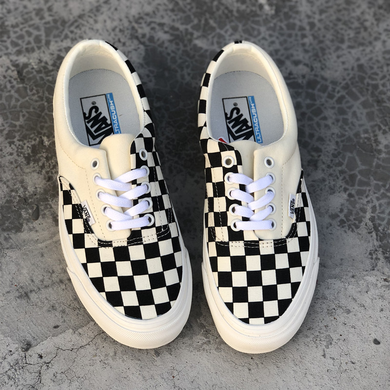 vans era black checkerboard