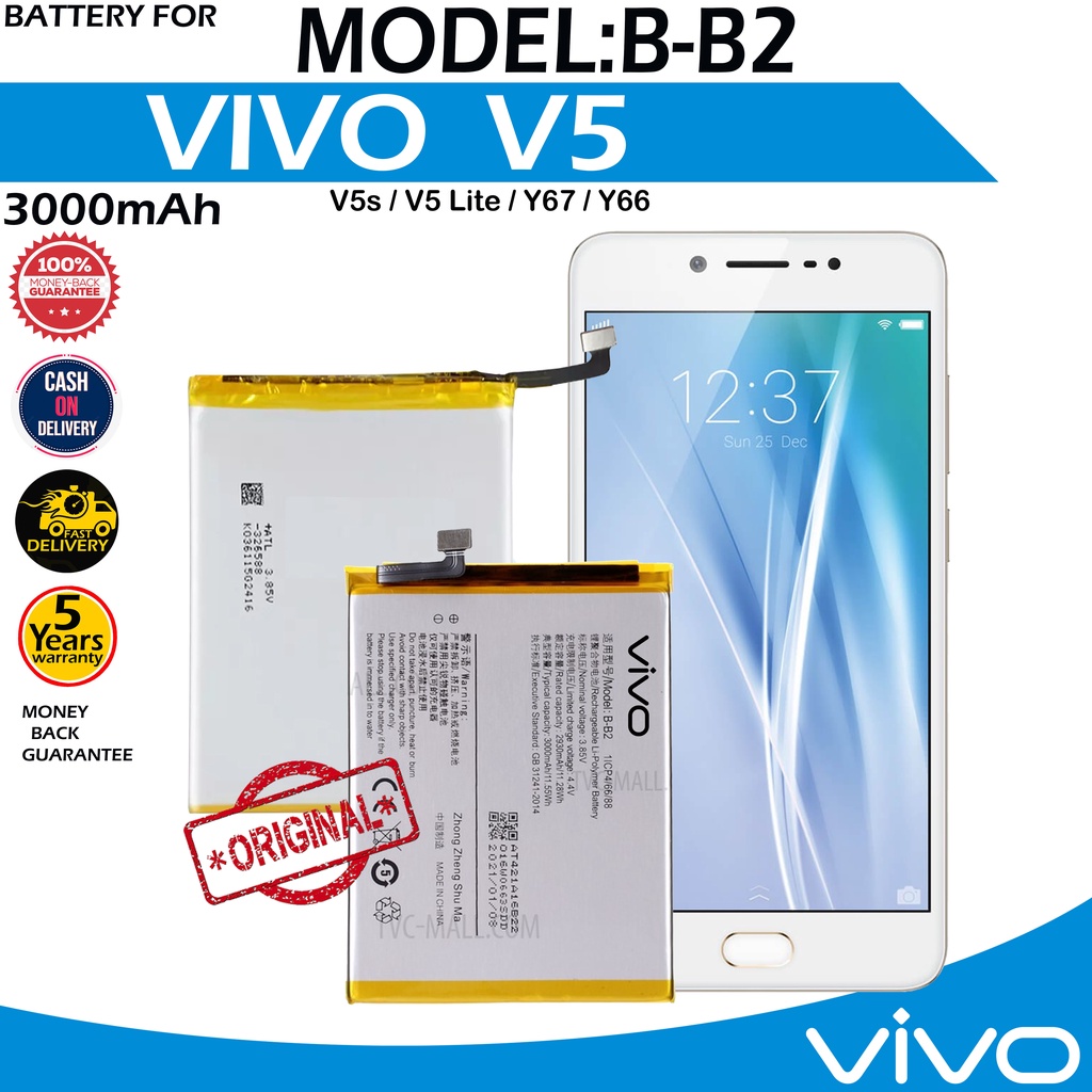 Original Vivo V5 Battery Model BB2 High Quality Capacity 3000mAh
