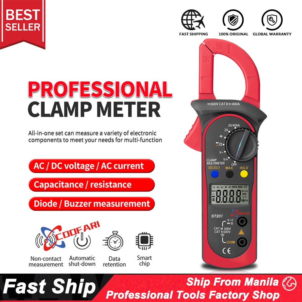 ANENG ST201 Digital Clamp Meter AC Current Multimeter DC/AC Voltage
