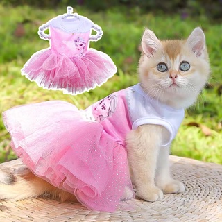 Cat Clothes Spring /summer New Pet Cat Princess Skirt Shih Tzu Skirt Small and Medium Dog Clothes