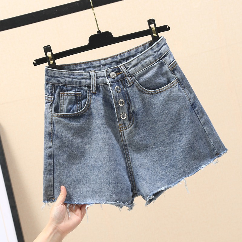 women's plus size blue jean shorts