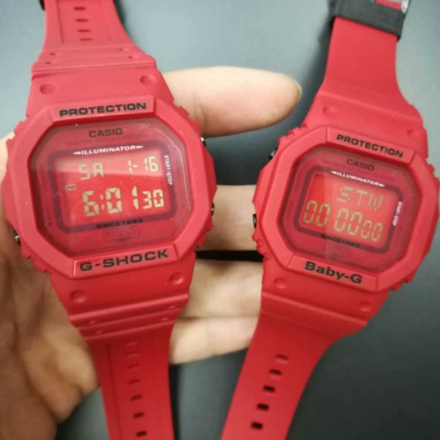 g shock in red colour