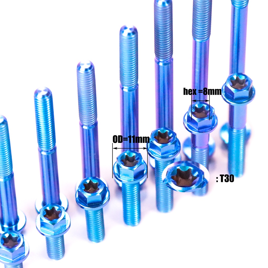 RTAMO Titanium Gr5 M6x10/15/20/25/30/35/40/45/120L Crankcase/Rad/Brake