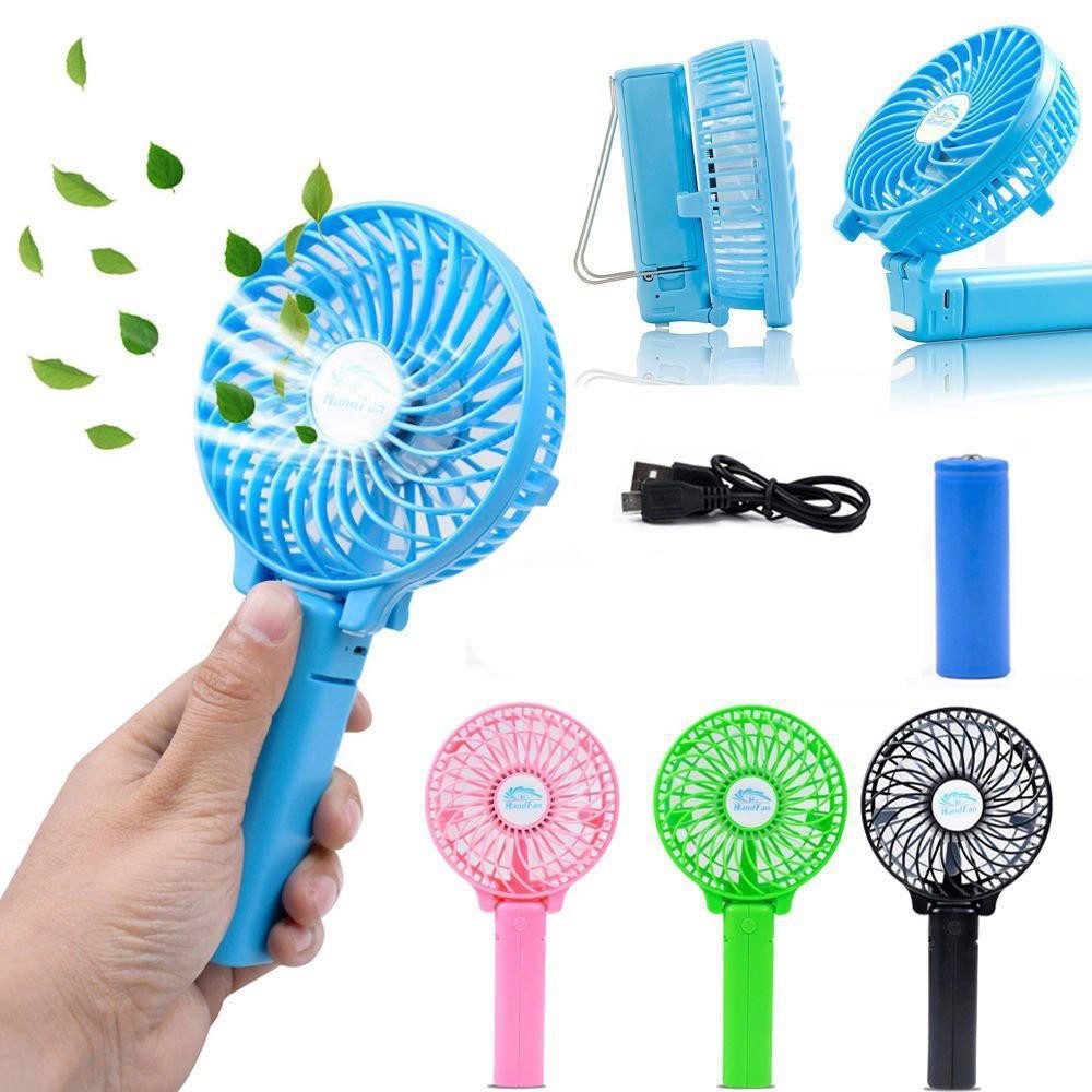 Handy Mini Fan, USB Rechargeable Folding Fan==COD Shopee Philippines