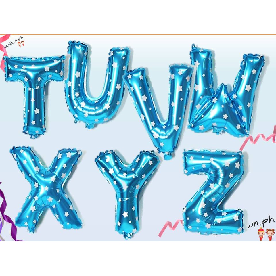 ️16 inches letter foil BLUE balloons ( T - Z ) ️