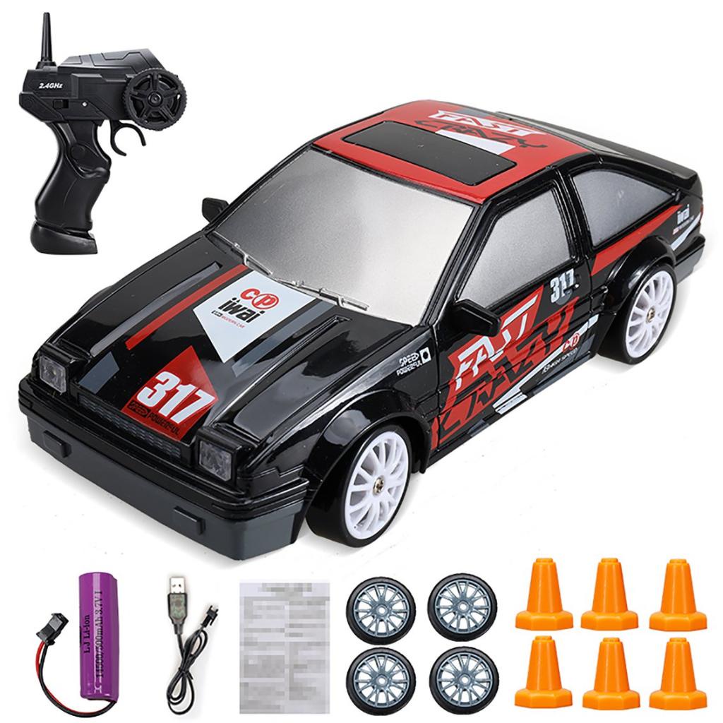 Remote Control GTR Model AE86 Vehicle Car 2.4G Drift Racing Car 4WD RC ...