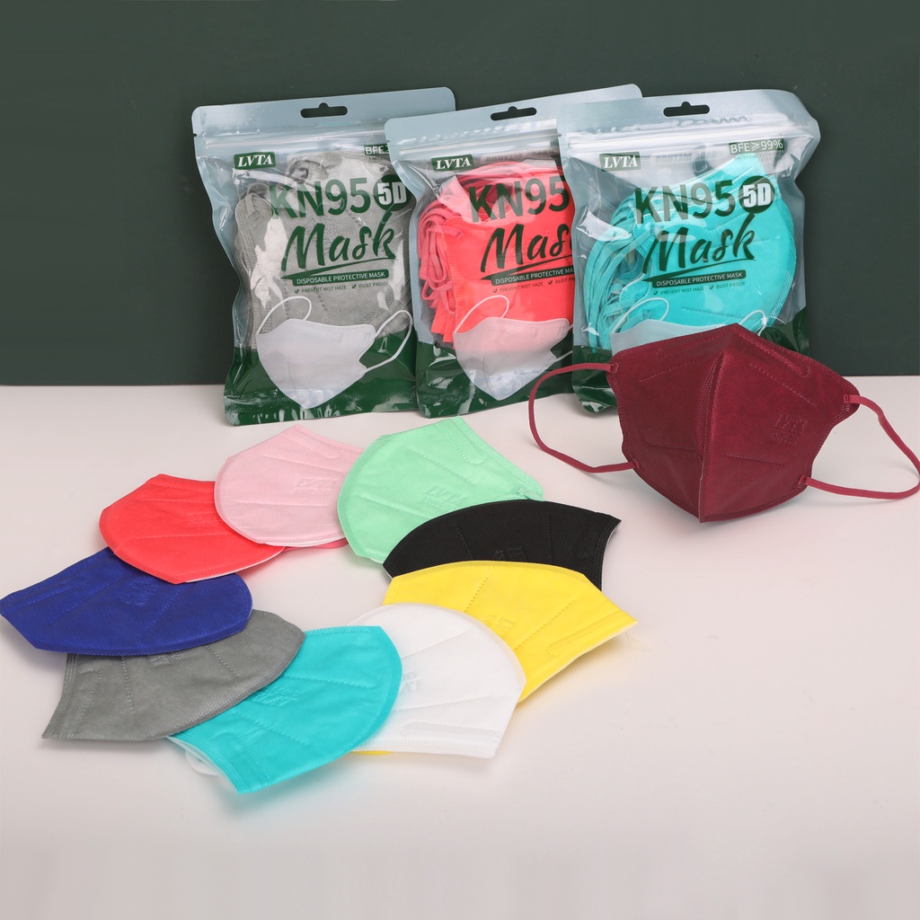 10pcs LVTA Mask KN95 Face Mask Platinum Series Mouth LVTA 5D 5Layers