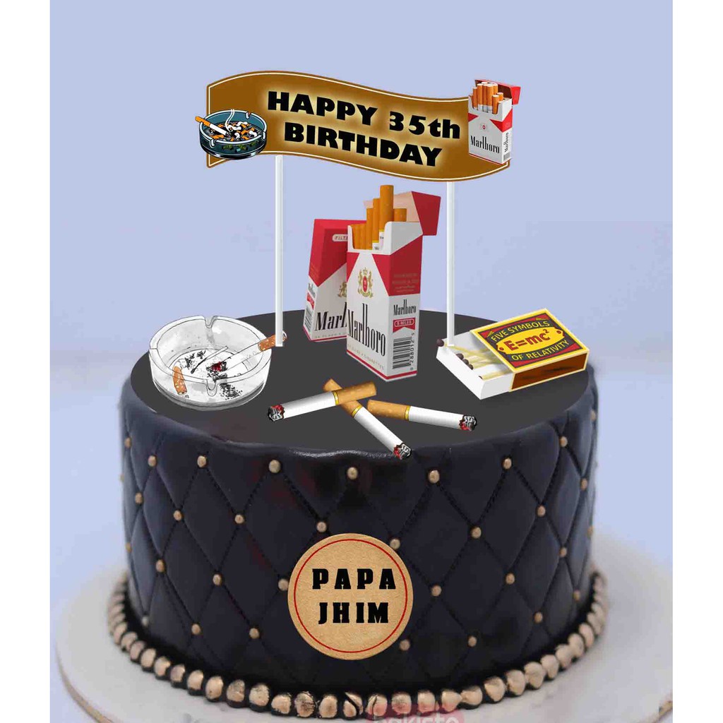 Cigarette Theme Customized Cake Topper Shopee Philippines