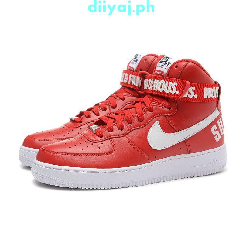 nike air force 1 supreme red