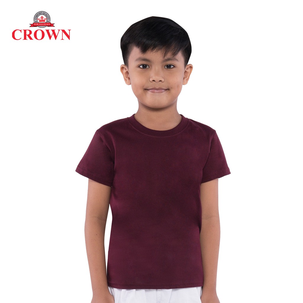 burgundy crew neck t shirt