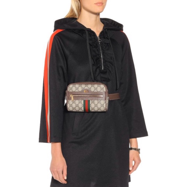 ophidia gg supreme small canvas belt bag