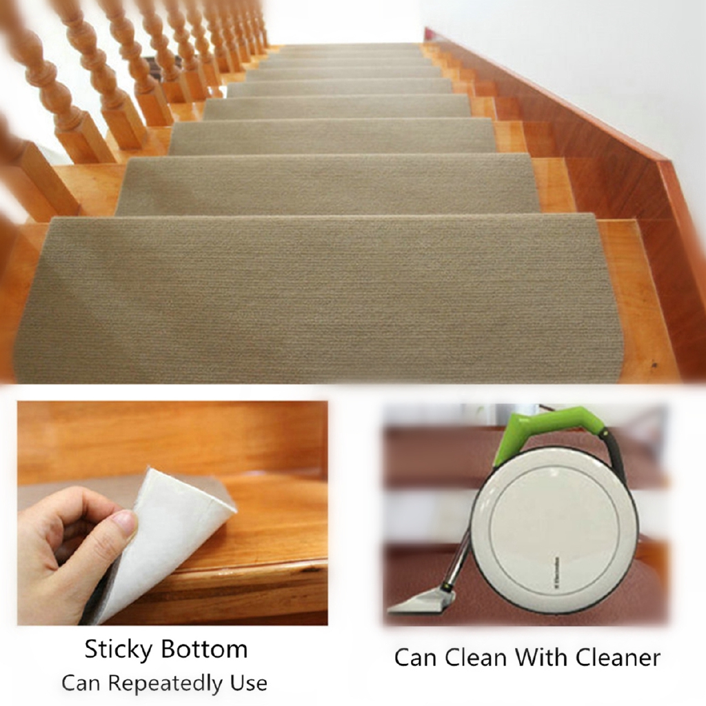 Dongxi 14pcs Anti Slip Stair Pads Carpet Mat Sticky Bottom