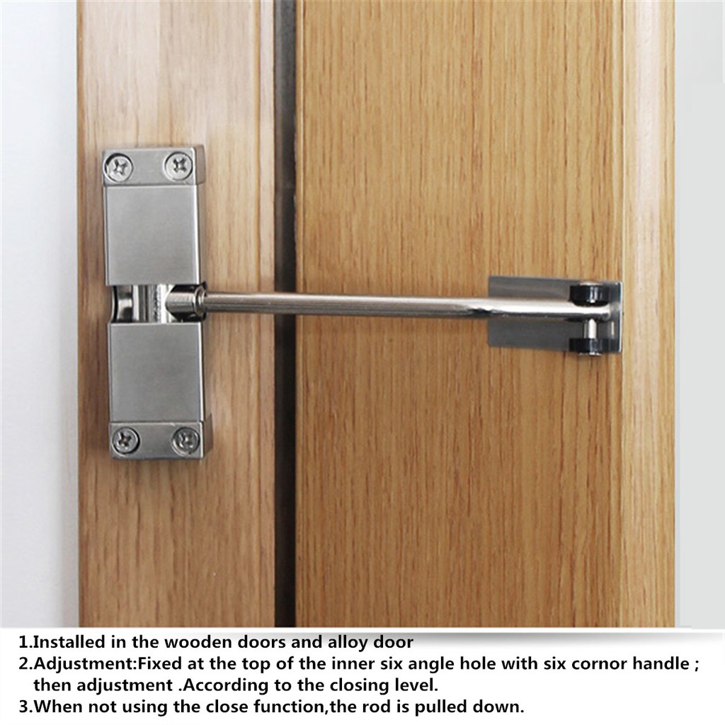 Stainless Steel Adjustable Spring Door Closer Automatic Door Closer for 20-40KG Door Fixed for Fire Doors Automatic Door Closer