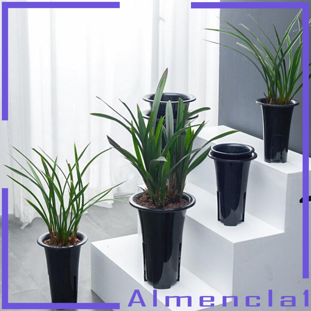 Almencla1 Round Plastic Tall Plant Pots Office Garden Flower Pots Planters For Orchid Shopee Philippines
