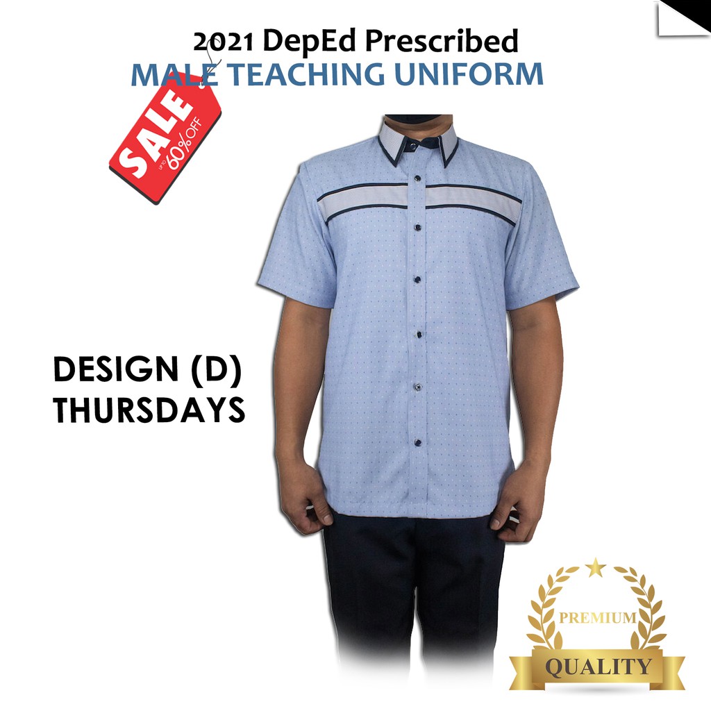 2021 DepEd School Teaching Uniform for MALE Set on Monday Tuesday