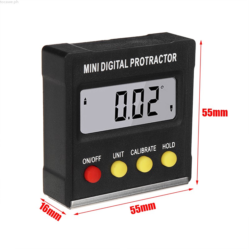 Tocawe Magnetic Digital Inclinometer Level Angle Finder Easy Electronic Bevel Gauge