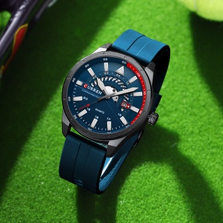 CURREN Men's Watches Original Brand Fashion Casual Business Sports Rubber Quartz Waterproof 8421 XC #3