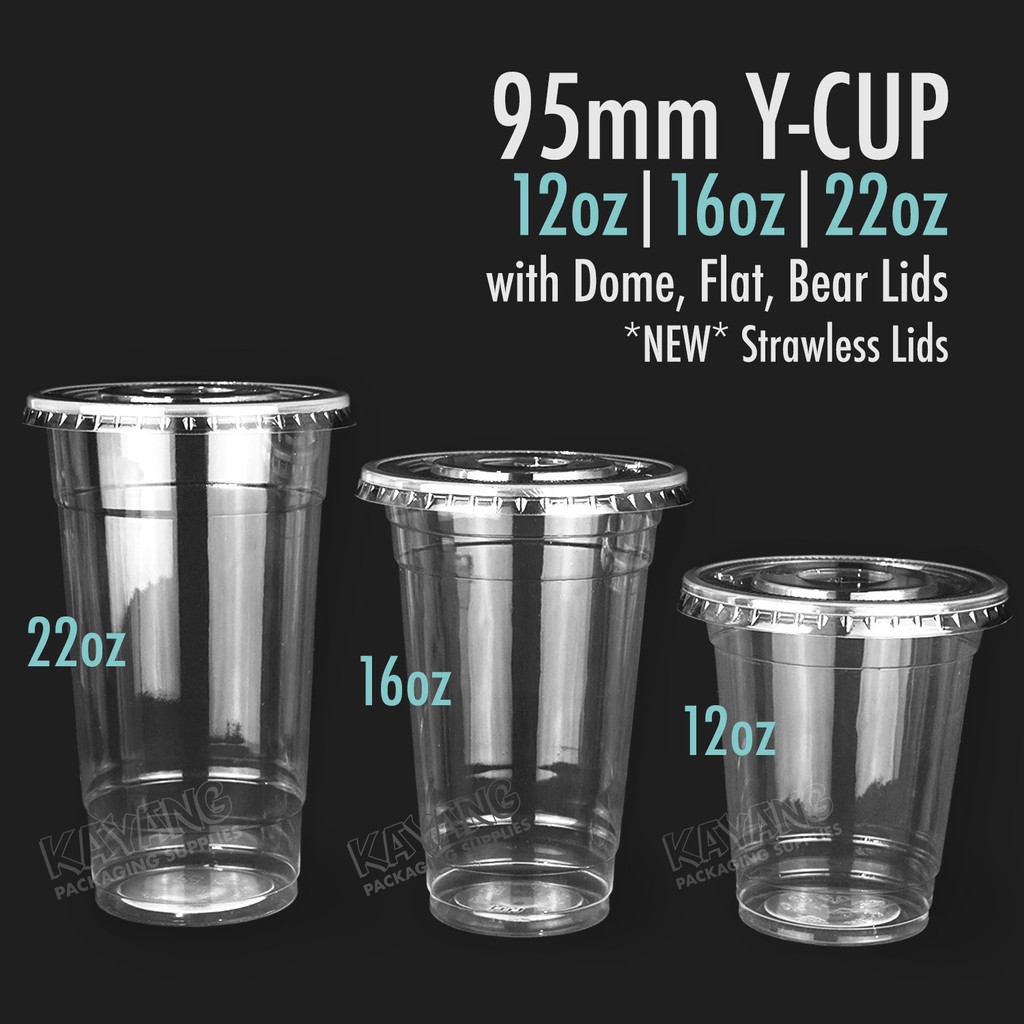 Plastic Y Cup With Lids Set 12oz 16oz 22oz 95mm For Milktea Plastic Cup 50pcs Shopee 2404