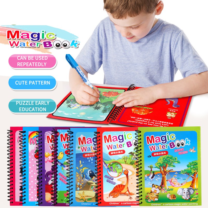 Magic Water Book Magic Coloring Book Reusable Kids Drawing Book Magic