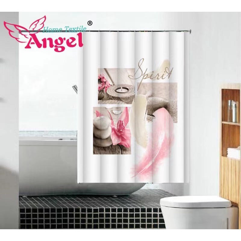 Angel Shower Curtain Modern Design, Angel Shower Curtain Hooks