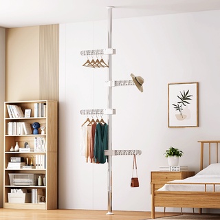 Creative Telescopic Hanging Clothes Drying Rack Floor-to-ceiling Bedroom Balcony Foldable Rack #1