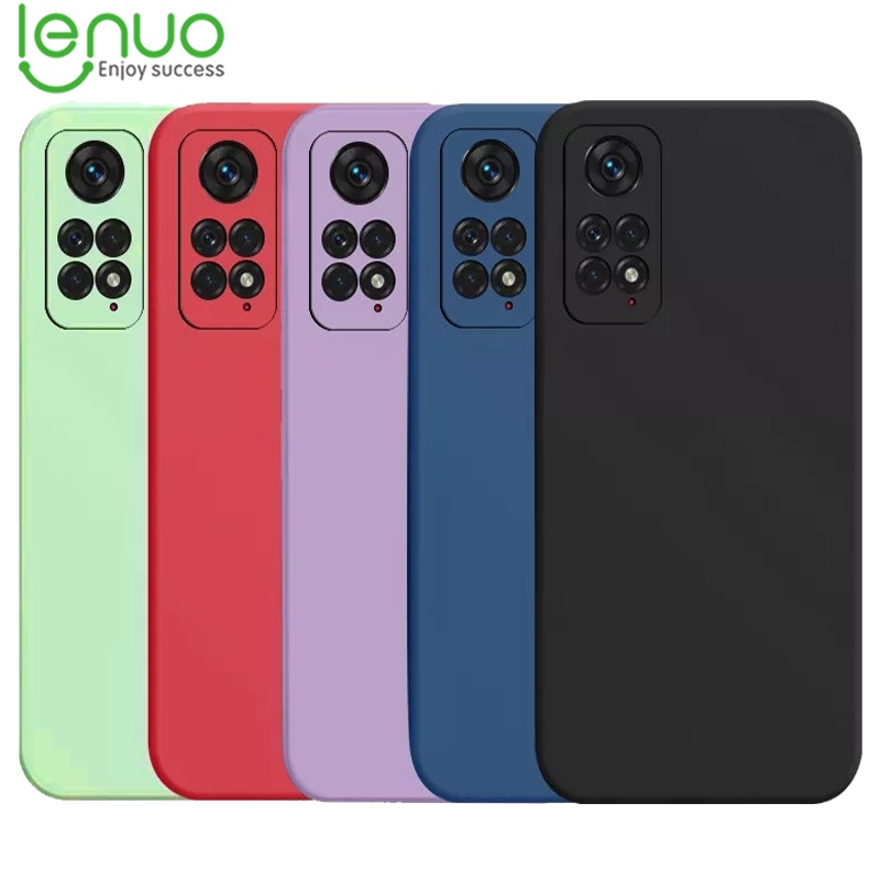 Lenuo Soft Phone Case Candy Colored Ultra Thin Shockproof Phone Back Cover Liquid Silicone Case 0001