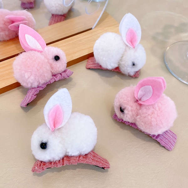 ready stock Super cute super cute baby rabbit hairpin small white ...