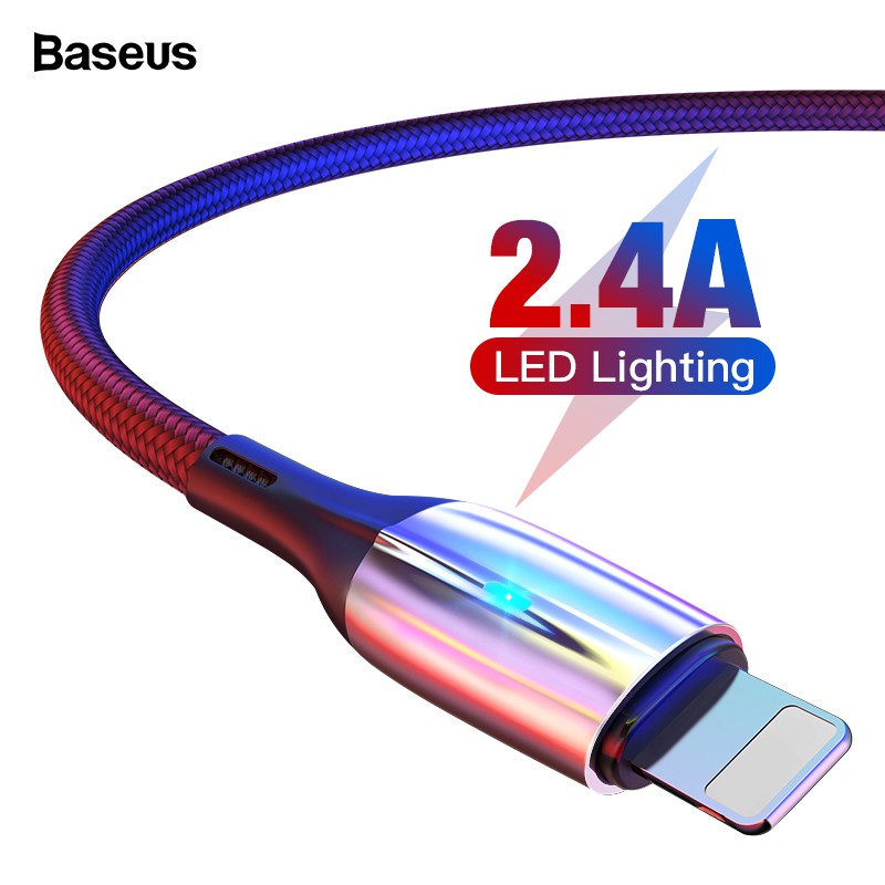 Baseus 2.4A lighting USB Fast Charging Cable Data Wire for iPhone Xs