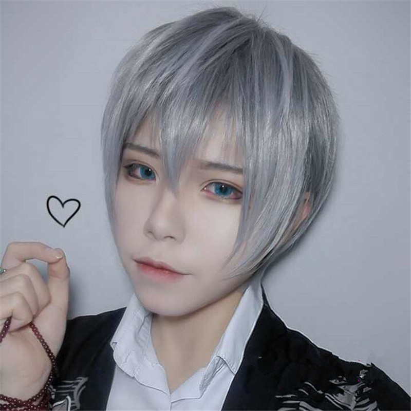 Men Wig Korean Handsome False Hair Male Natural Lifelike Bl