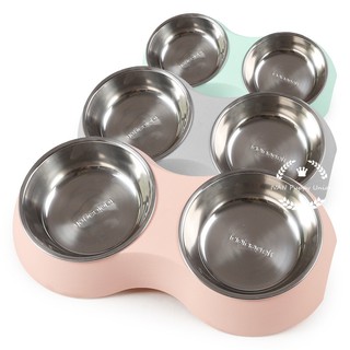 [Fat Fat Cute Dog]2 in 1 Stainless Bowl for Pets