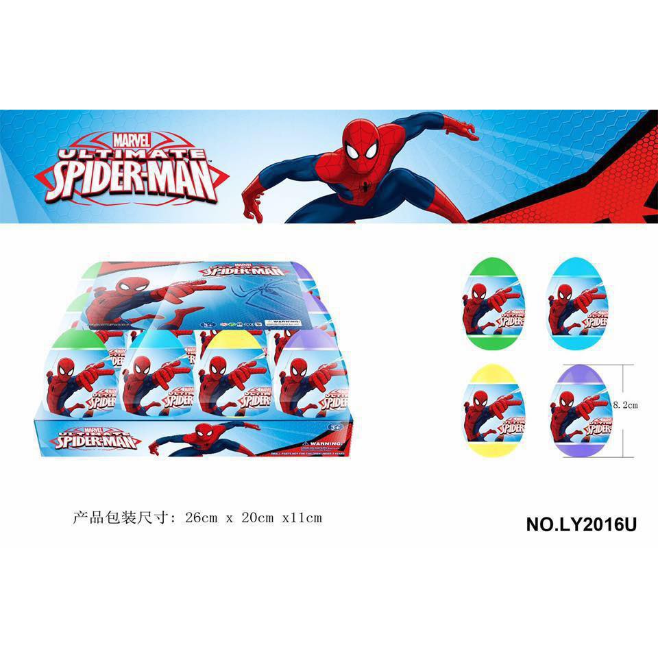 spiderman egg toy