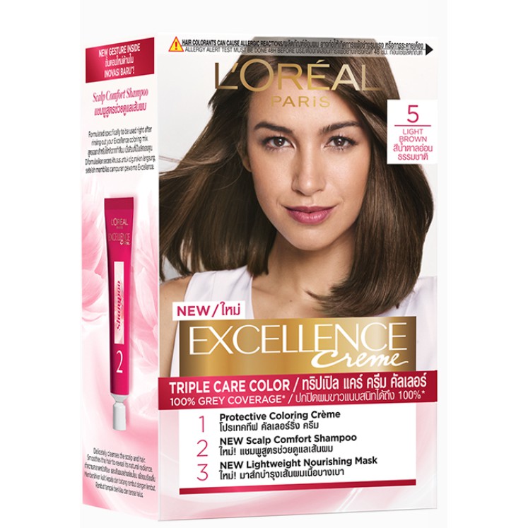 L'Oreal Paris Excellence Crème Triple Care Hair Color - 5 Light Brown