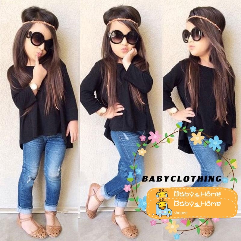 jeans top for 1 year girl