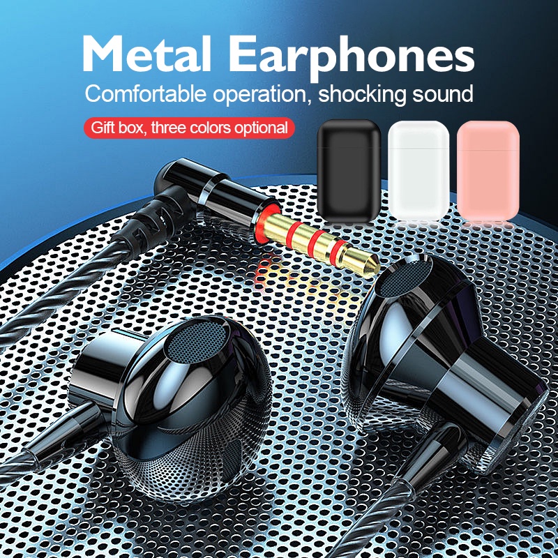 NEW LShaped Wired Earphones Elbow WireControlled InEar Headphones