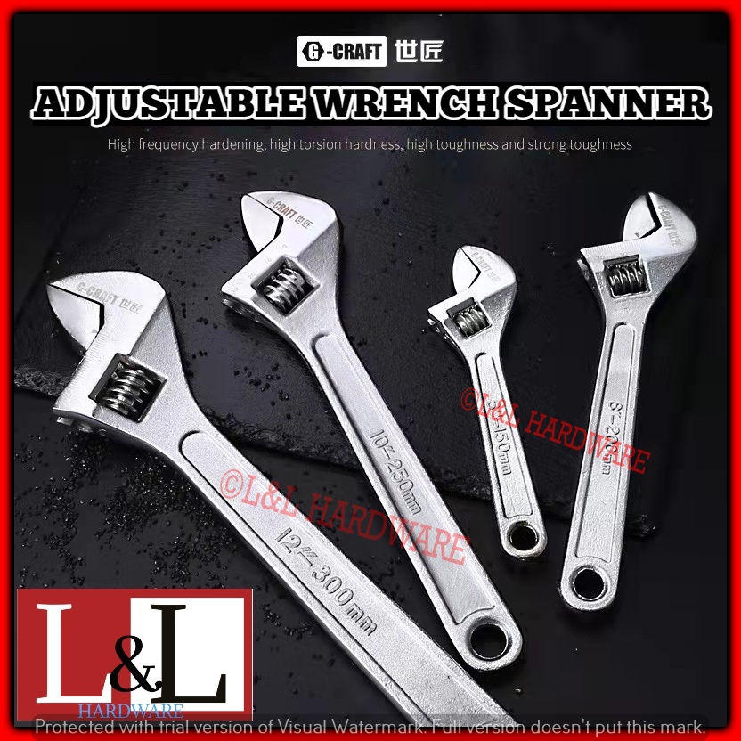 CRAFT-PRO 10-250MM Forged Steel Adjustable Wrench Spanner 