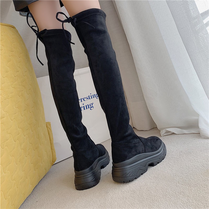 black high boots