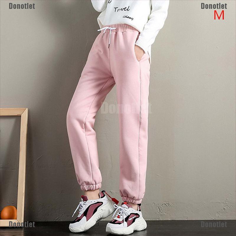 Winter Women Gym Sweatpants Workout Fleece Trousers Thick Warm Sport Pants  | Shopee Philippines