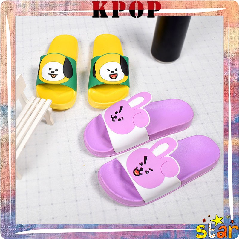 KPOP BTS BT21  home shoes plastic sandals  cute summer non 