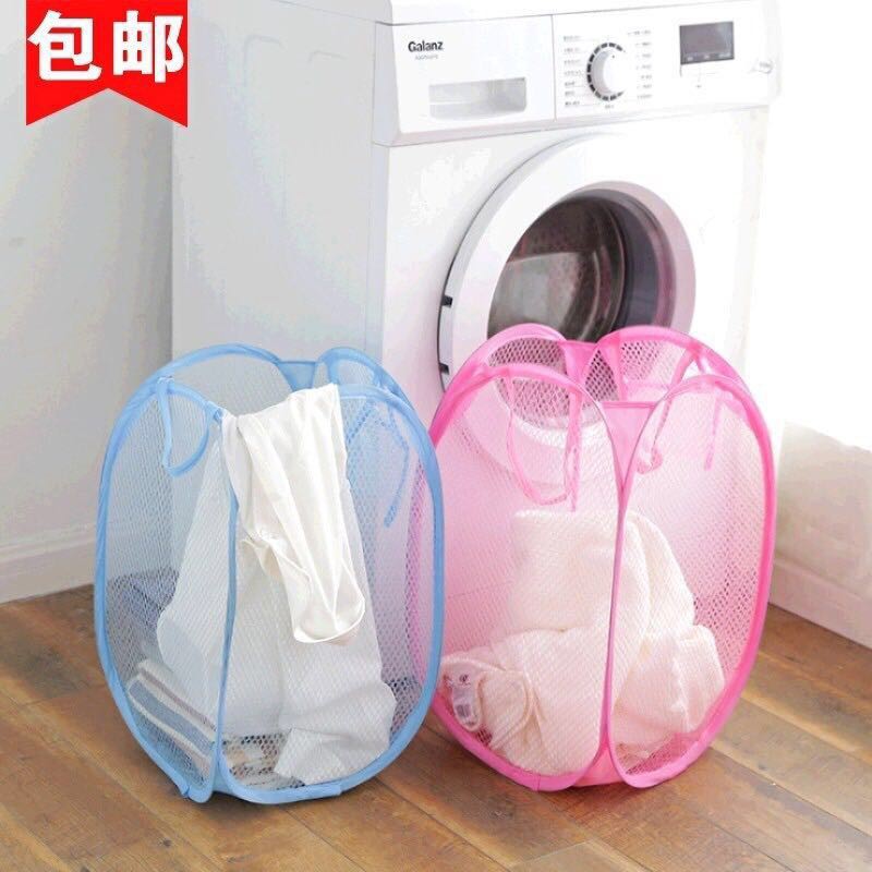 easy Foldable Pop up Mesh Washing Laundry basket Bag Shopee Philippines