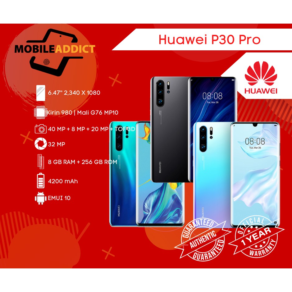 Huawei P30 Pro NTC, 1 year official warranty Shopee Philippines