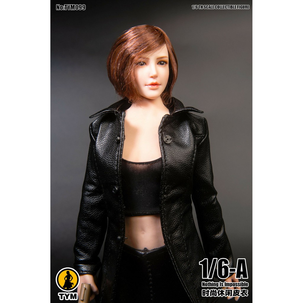 1/6 Lambskin Jacket Top Coat Clothes F 12'' Female PH TBL Action Figure Body Toy 