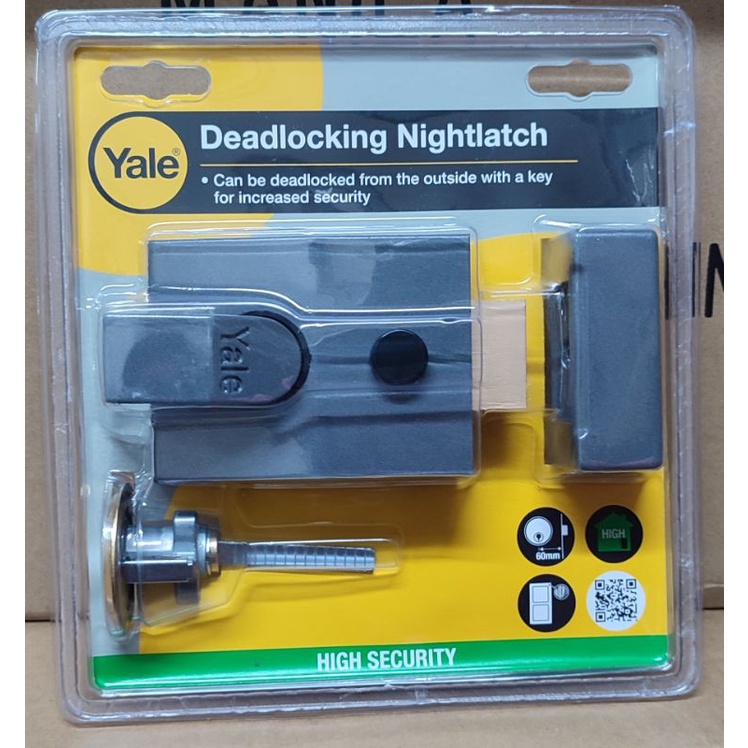 Yale Double Locking Night Latch Metallic Gray P89 Shopee Philippines