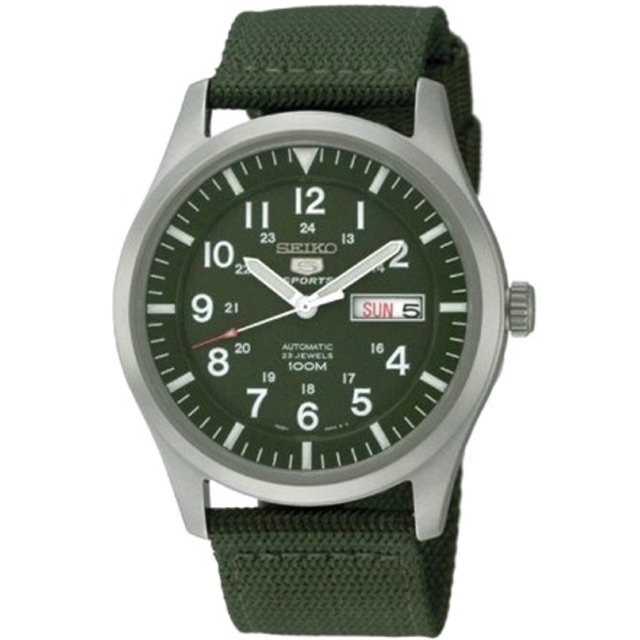 seiko green military watch