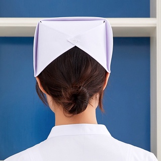 Nurse cap white thickened pink nurse cap thin section intern female nurse dovetail hat large size #3