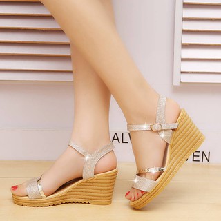 Weipinzun kasut wanita sandal  sandal  wanita pelajar flat 