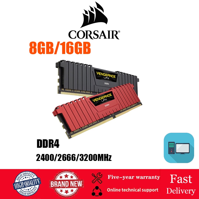 NEW CORSAIR Vengeance LPX 16GB 2400Mhz / 3200MHZ Module PC4-19200/21300 Desktop DIMM RAM memory | Shopee Philippines
