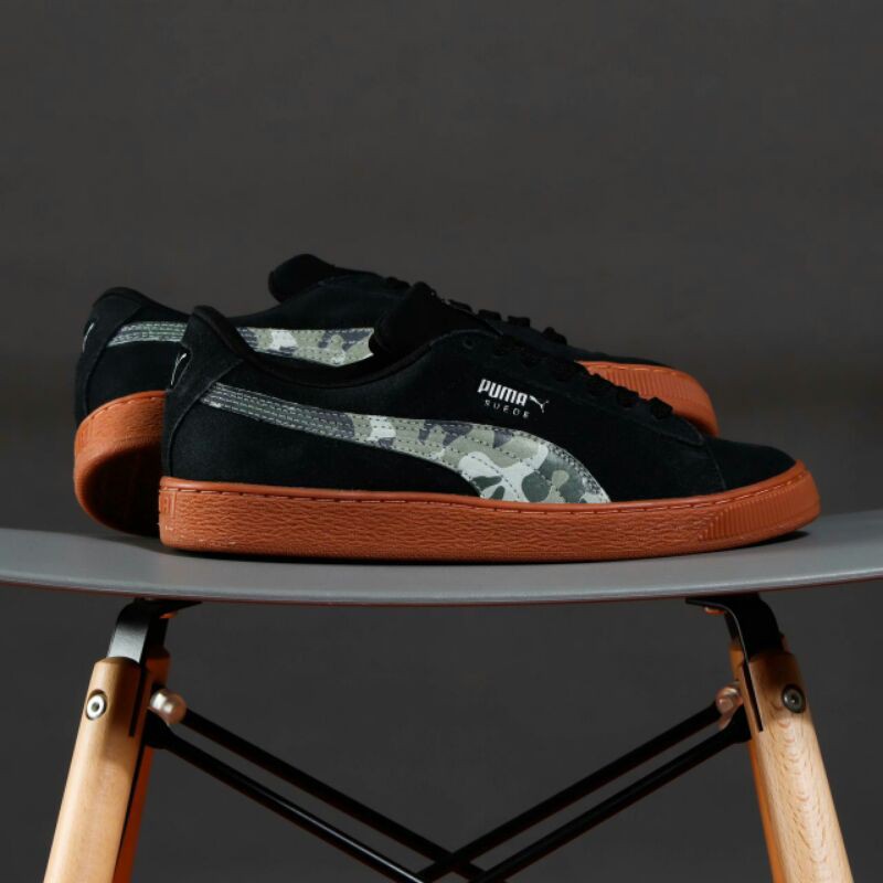 puma suede black camo