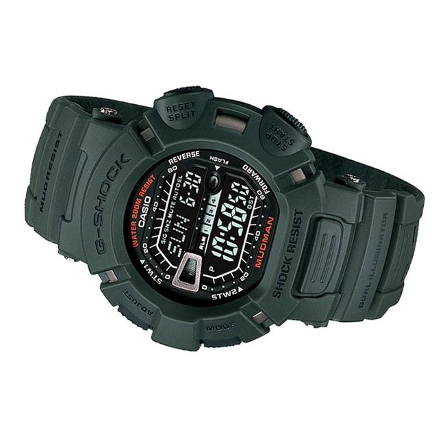 Casio G-Shock Mudman (G-9000-3VDR) Resin Strap 200 Meter World Time Digital Watch