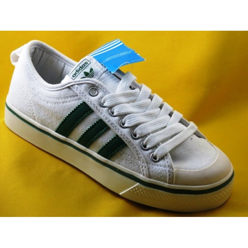 adidas green canvas shoes