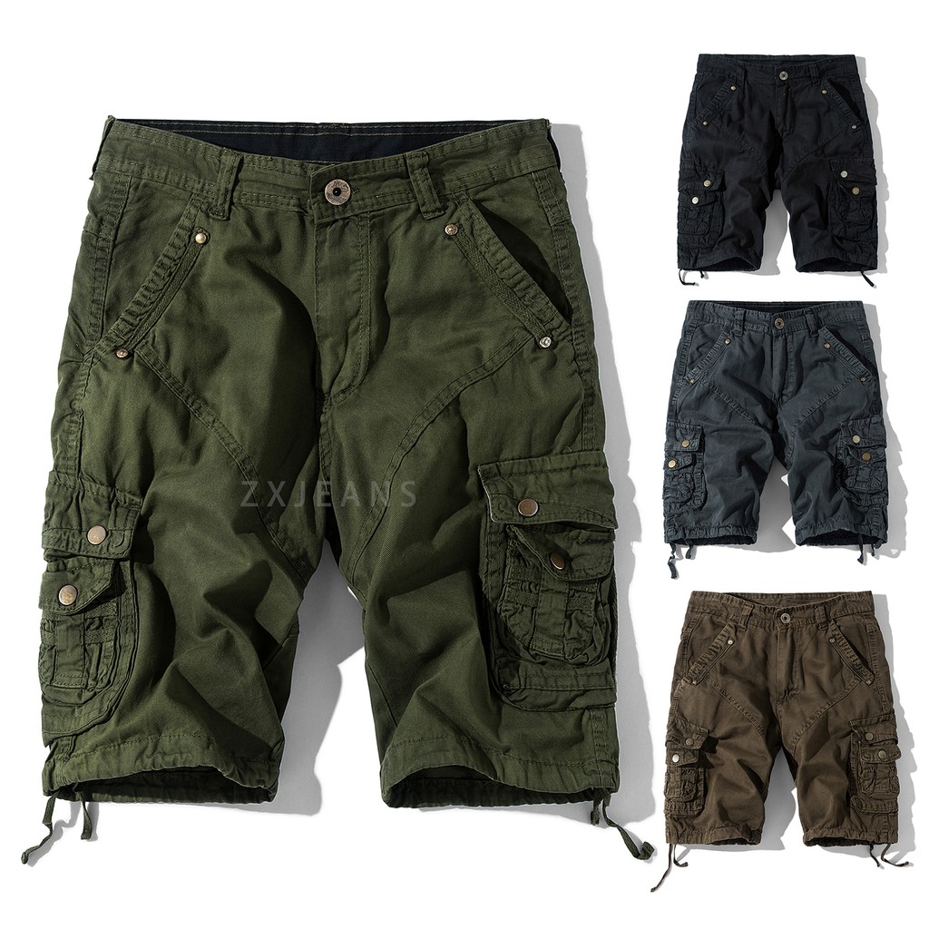 Cargo shorts Men’s casual Six 6 Pocket MILITARY pants Chinos Men's ...